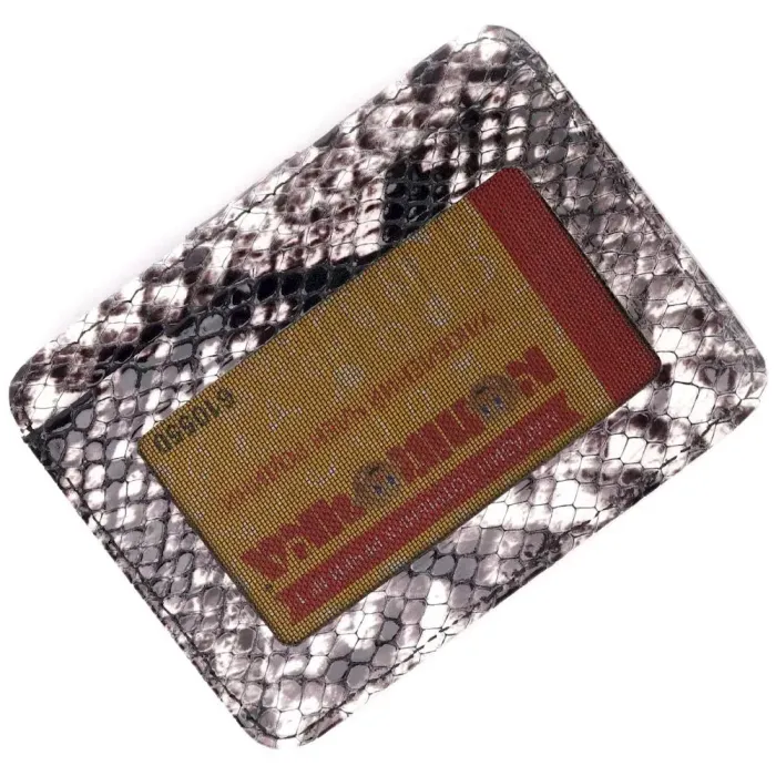 Візитниця з натуральної фактурної шкіри під змію KARYA 20967