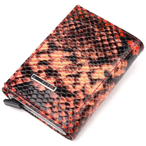 Візитниця з натуральної фактурної шкіри під змію KARYA 20982