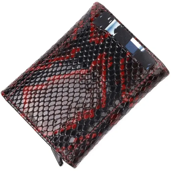 Візитниця з натуральної фактурної шкіри під змію KARYA 20984
