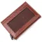 Візитниця з натуральної крупнозернистої шкіри KARYA 20979 Коричневий