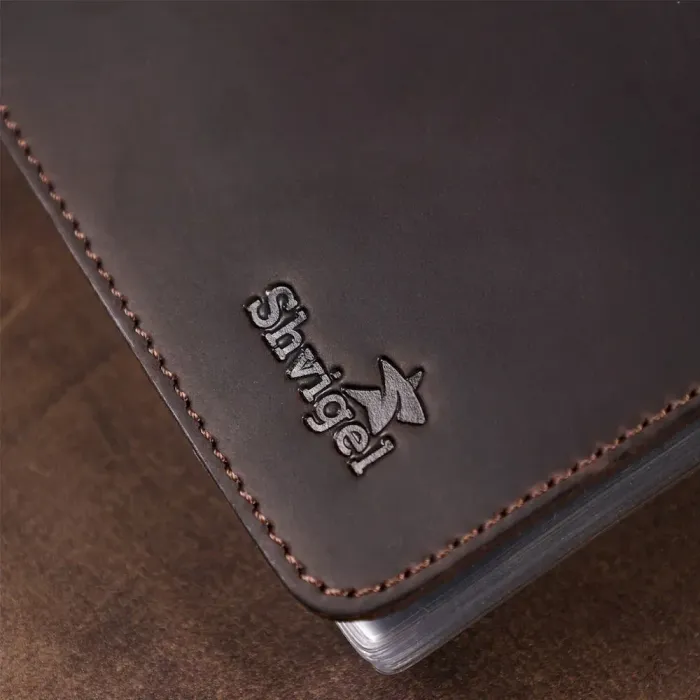 Візитниця велика Shvigel 13904 шкіряна Коричнева