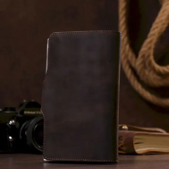 Візитниця велика Shvigel 13904 шкіряна Коричнева