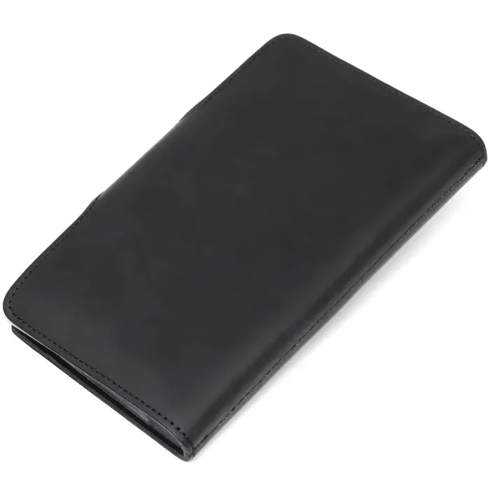 Візитниця велика Shvigel 13905 шкіряна Чорна