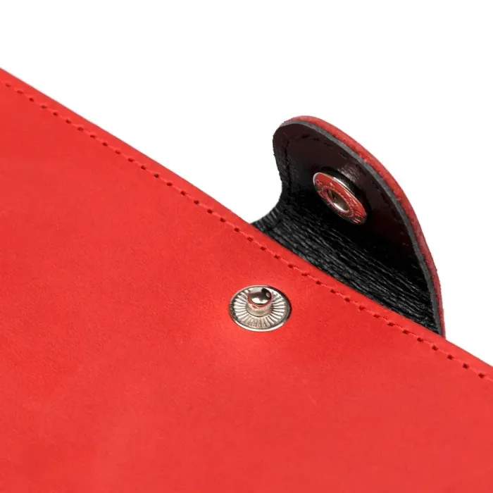Візитниця велика Shvigel 13907 шкіряна Червона
