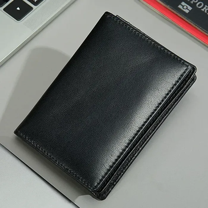 Візитниця зі шкіри Vintage 20365 Чорна