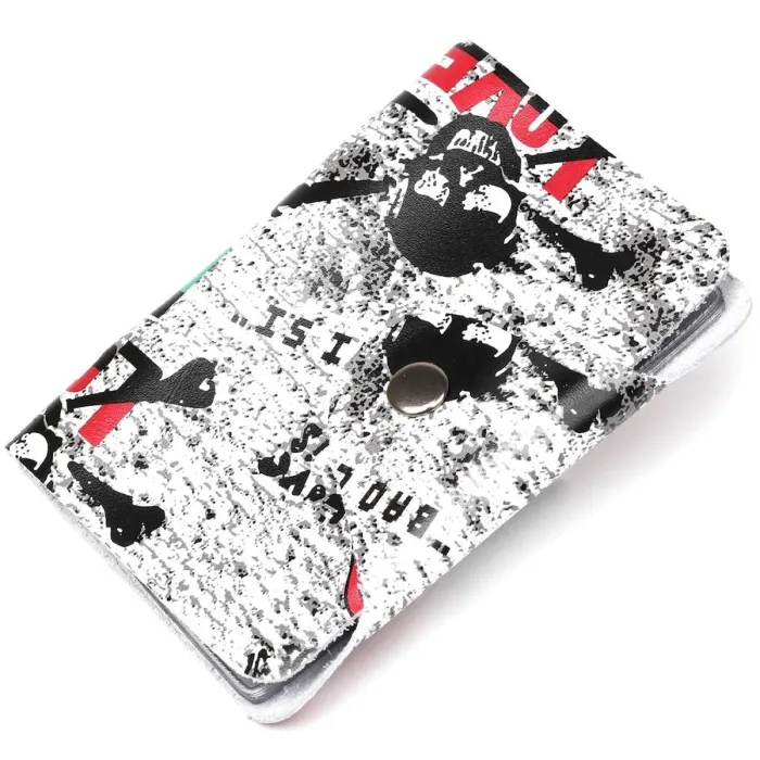 Візитниця вертикальна шкіряна Rolling Stones Shvigel 19080 Сіра