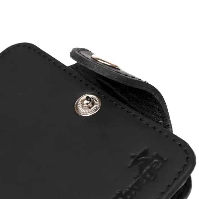 Візитниця вертикальна Shvigel 13909 шкіряна Чорна