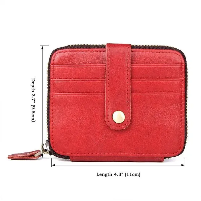 Візитниця Vintage 14959 Червона шкіряна