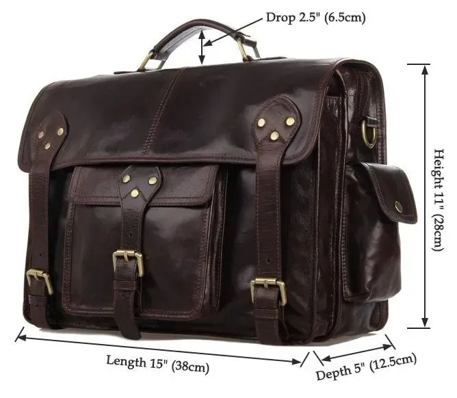 Сумка чоловіча Vintage 14238 Коричнева