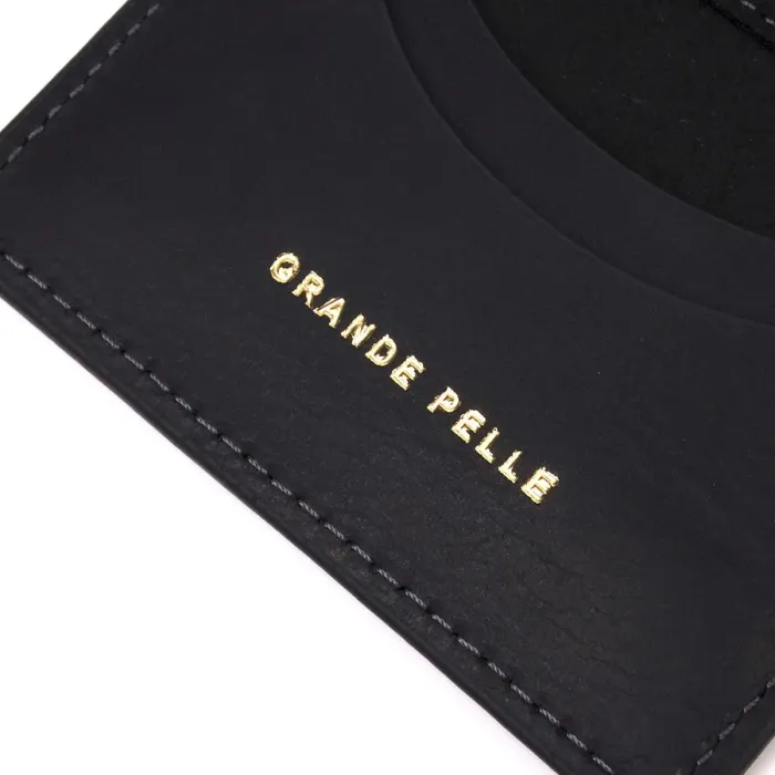 Вместительная обложка на автодокументы в винтажной коже Украина GRANDE PELLE 16709 Черная