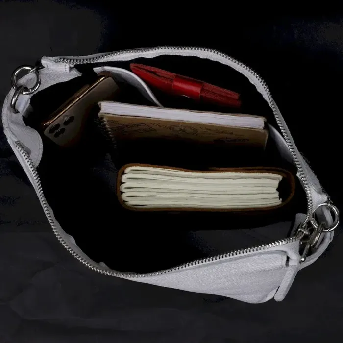 Сумка жіноча сумка з натуральної шкіри GRANDE PELLE 11654 Біла