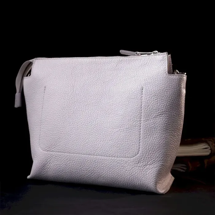 Сумка жіноча сумка з натуральної шкіри GRANDE PELLE 11654 Біла