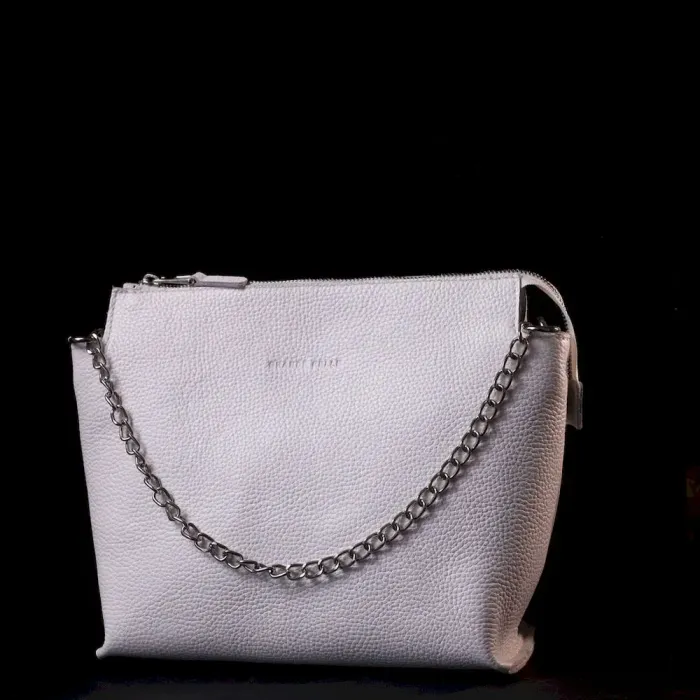 Сумка жіноча сумка з натуральної шкіри GRANDE PELLE 11654 Біла