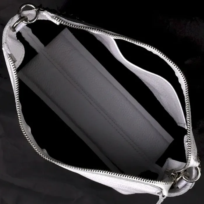 Сумка жіноча сумка з натуральної шкіри GRANDE PELLE 11654 Біла