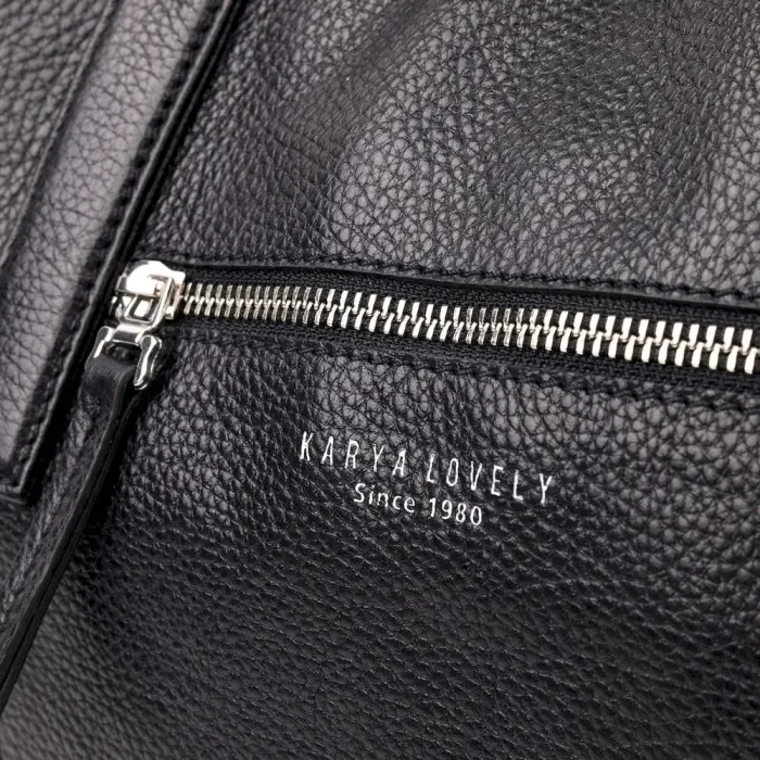Сумка жіноча сумка з ручками KARYA 20865 шкіряна Чорний