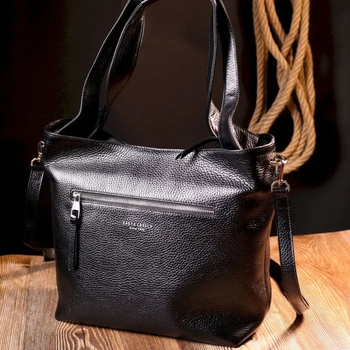 Містка жіноча сумка-шоппер з кишенями KARYA 20877 Чорний