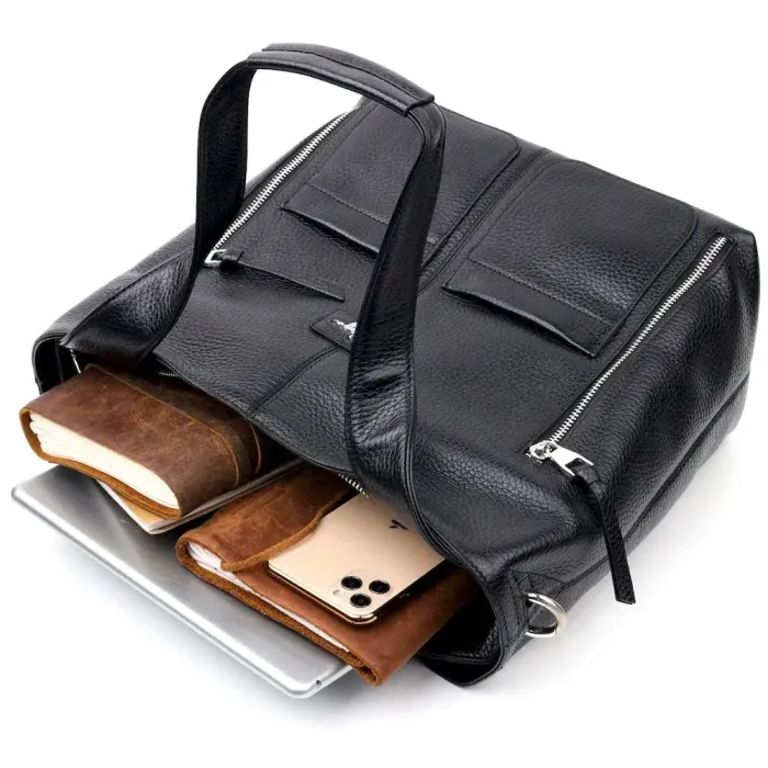 Містка жіноча сумка-шоппер з кишенями KARYA 20877 Чорний