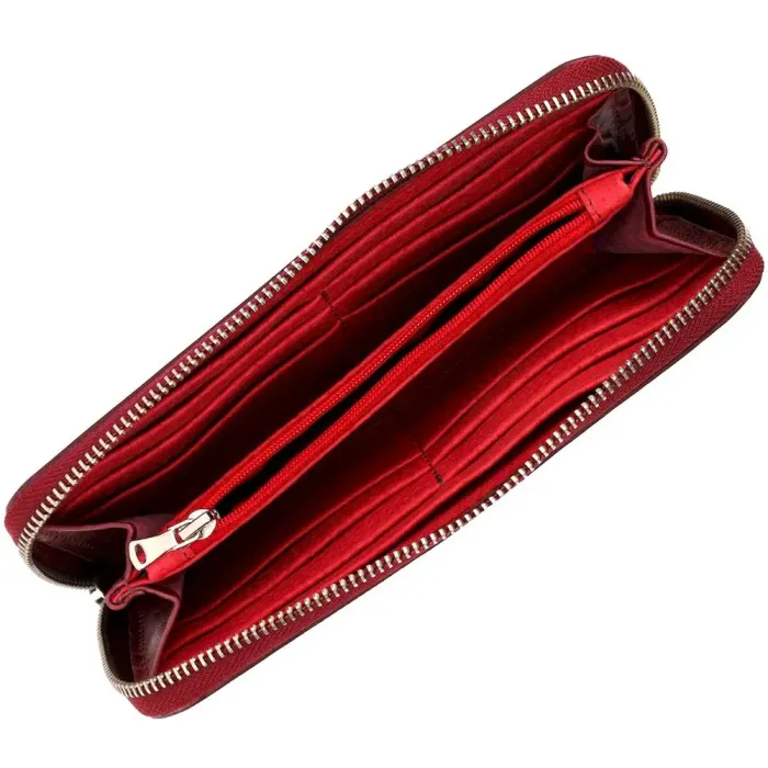 Місткий портмоне з натуральної шкіри GRANDE PELLE 16796 Марсала