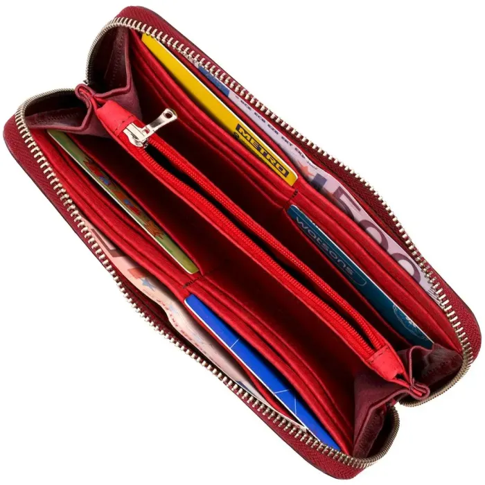 Місткий портмоне з натуральної шкіри GRANDE PELLE 16796 Марсала