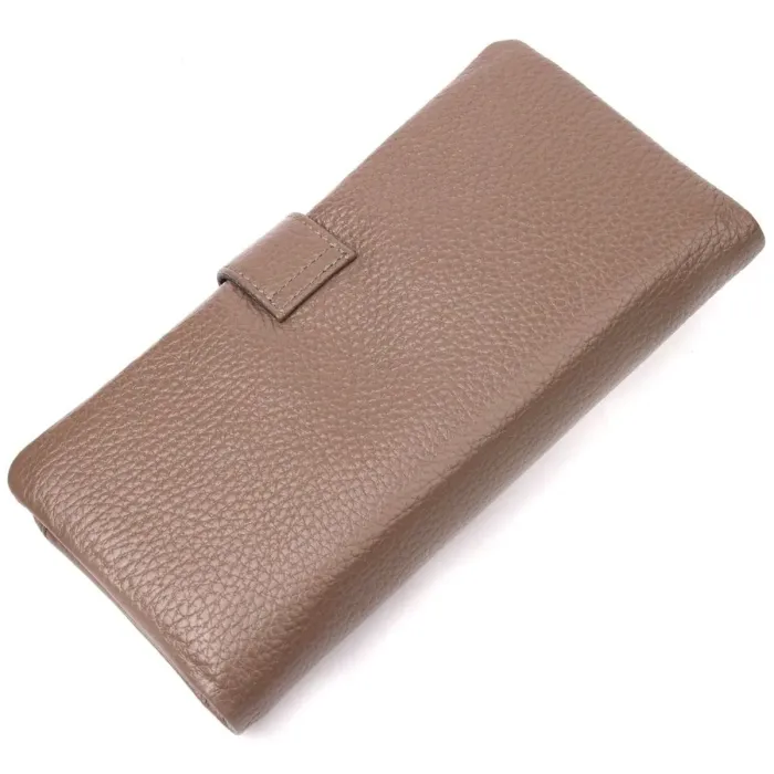 Містке жіноче портмоне з натуральної шкіри KARYA 20998 Бежевий