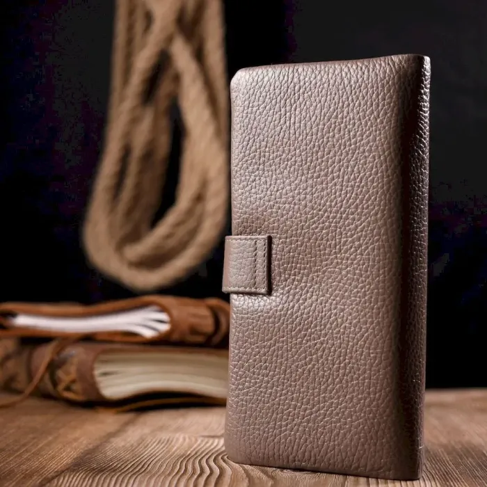 Містке жіноче портмоне з натуральної шкіри KARYA 20998 Бежевий