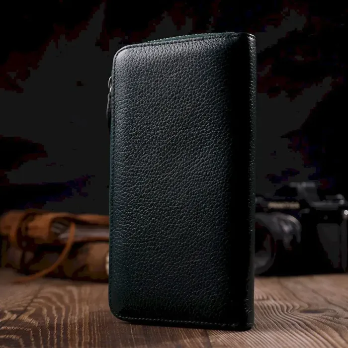 Містке жіноче портмоне на блискавці з натуральної шкіри Tony Bellucci 21971 Зелений