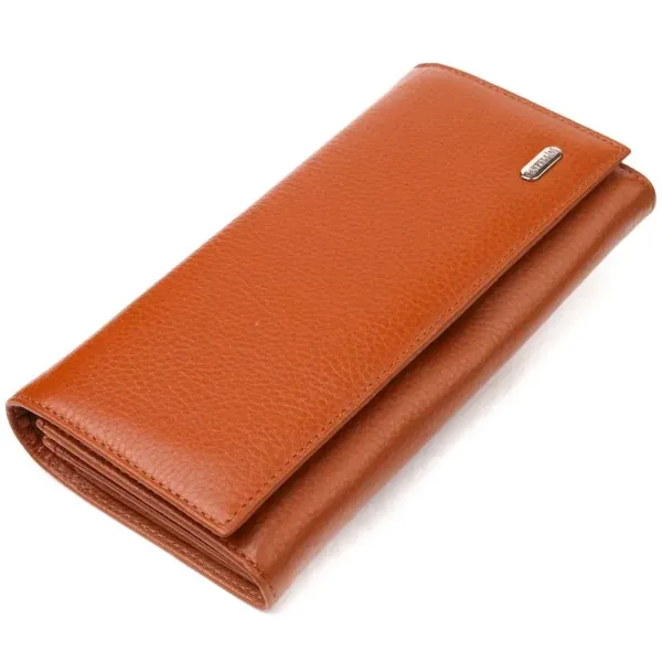 Жіноче портмоне з монетницею з натуральної шкіри CANPELLINI 21524 Світло-коричневе