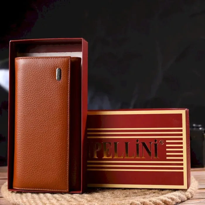 Жіноче портмоне з монетницею з натуральної шкіри CANPELLINI 21524 Світло-коричневе