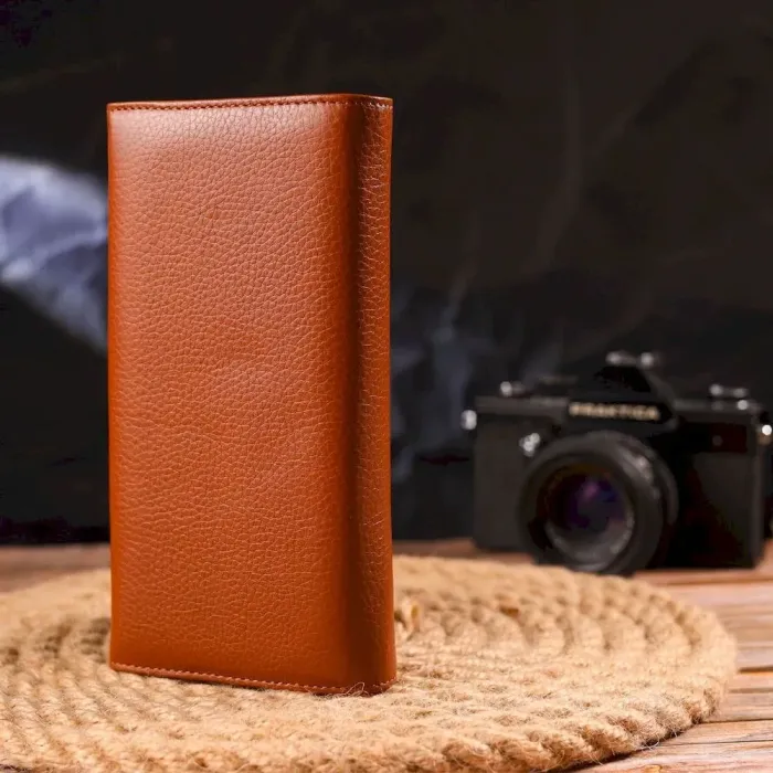 Жіноче портмоне з монетницею з натуральної шкіри CANPELLINI 21524 Світло-коричневе