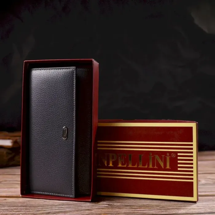 Місткий гаманець для жінок з натуральної шкіри CANPELLINI 21821 Сірий