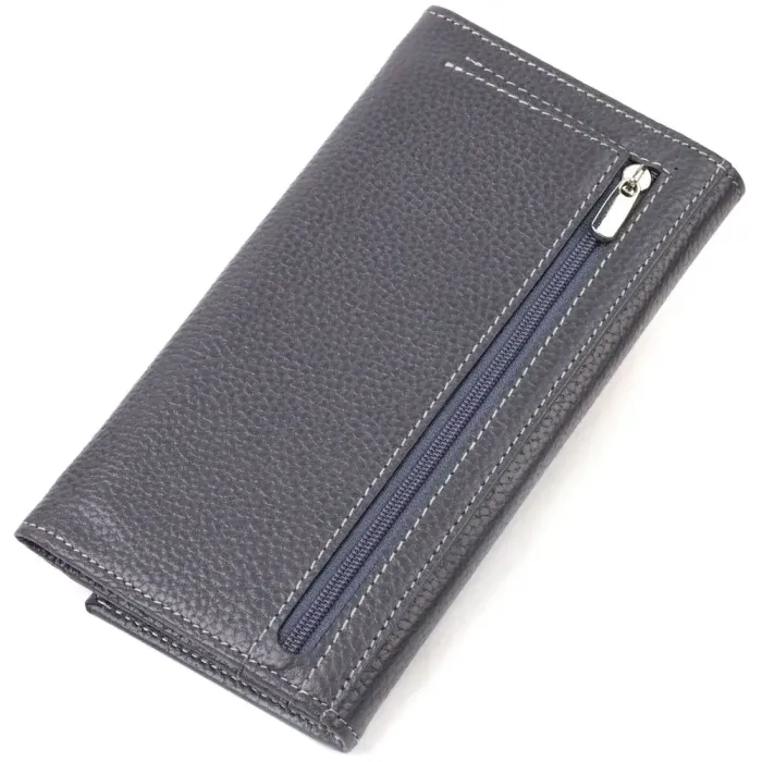 Місткий гаманець для жінок з натуральної шкіри CANPELLINI 21821 Сірий