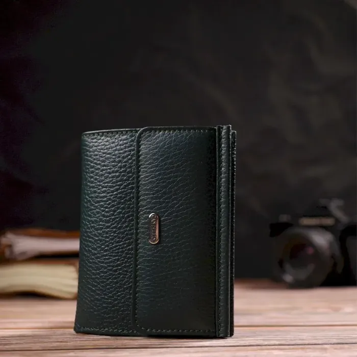 Місткий гаманець для жінок середнього розміру з натуральної шкіри CANPELLINI 21812 Зелений