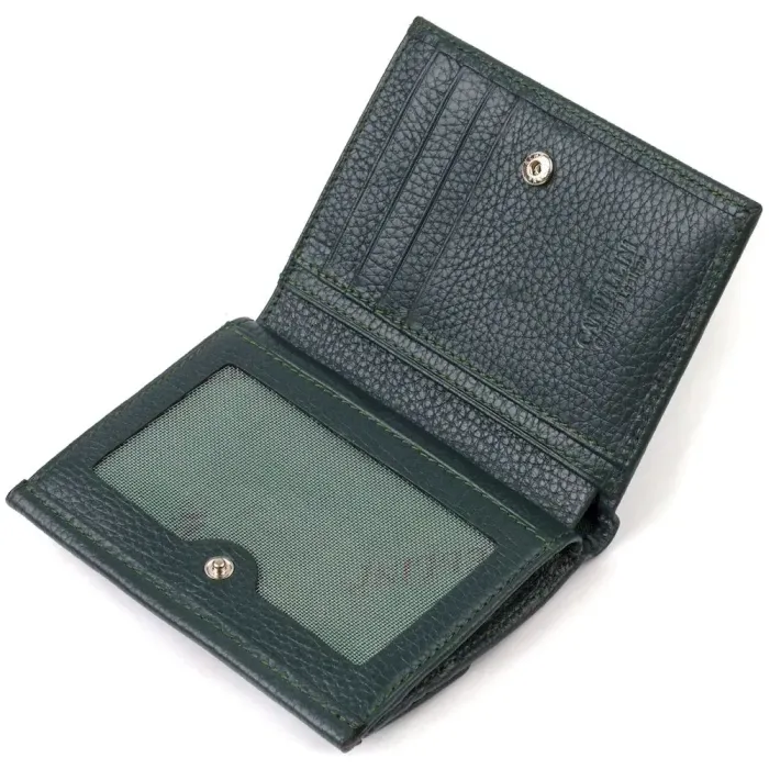 Місткий гаманець для жінок середнього розміру з натуральної шкіри CANPELLINI 21812 Зелений