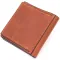 Місткий шкіряний чоловічий гаманець із монетницею Серце GRANDE PELLE 16743 Світло-коричневий