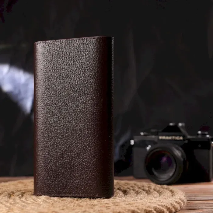 Місткий жіночий гаманець з натуральної шкіри CANPELLINI 21660 Коричневий