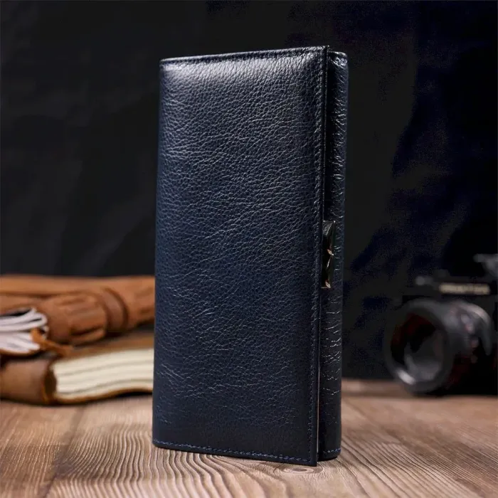 Місткий жіночий гаманець із натуральної шкіри ST Leather 19426 Синій