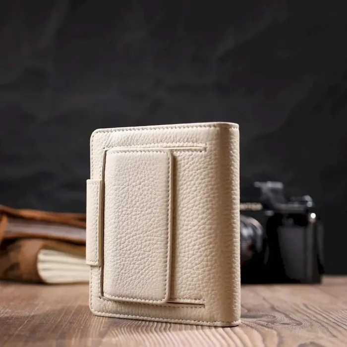 Вместительный женский кошелек из натуральной кожи Tony Bellucci 22018 Молочный