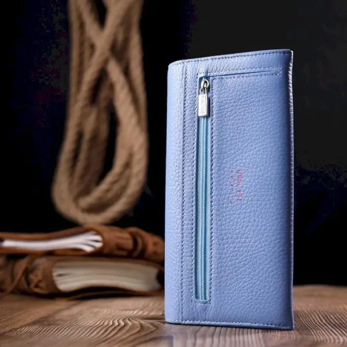 Вместительный женский кошелек с натуральной кожи KARYA 21146 Фиолетовый