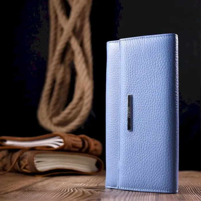 Вместительный женский кошелек с натуральной кожи KARYA 21146 Фиолетовый