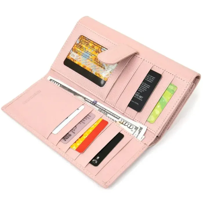 Місткий жіночий гаманець ST Leather 19390 Рожевий
