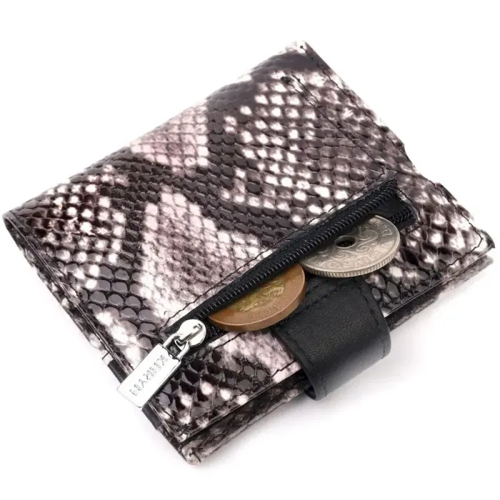 Чудовий жіночий гаманець із натуральної фактурної шкіри KARYA 20955 Чорний