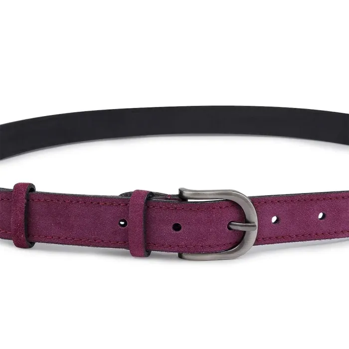 Выразительный замшевый женский ремень Vintage 20792 Фиолетовый