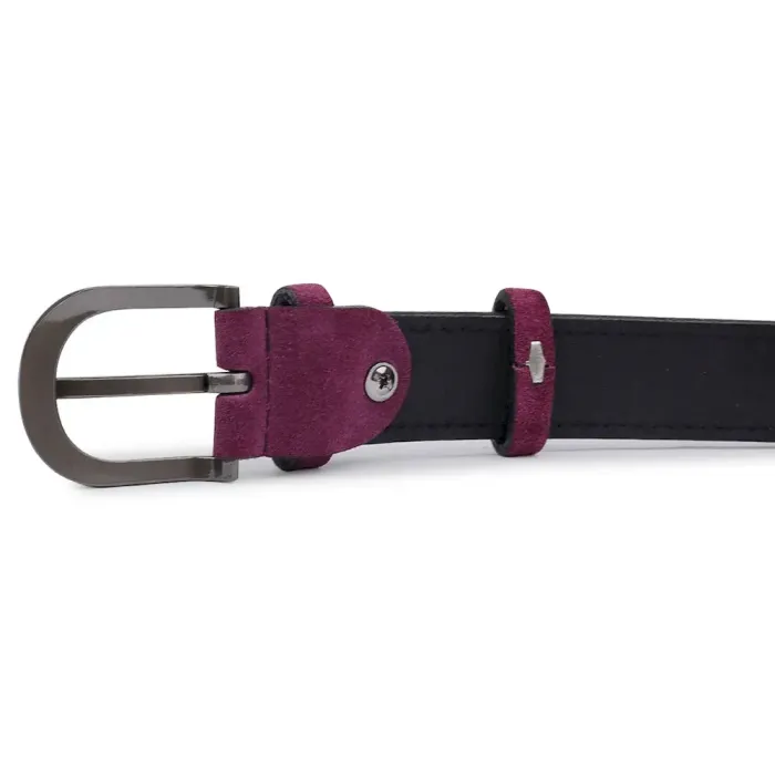 Выразительный замшевый женский ремень Vintage 20792 Фиолетовый