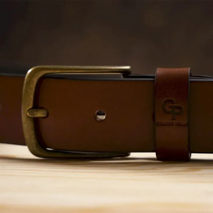 Ремінь чоловічий Grande Pelle 11060 Коричневий
