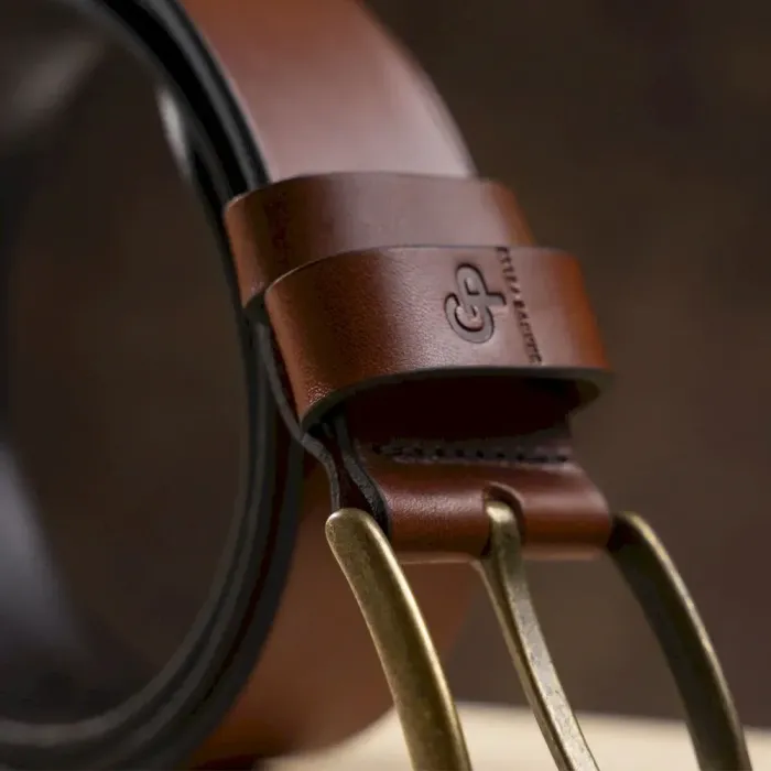 Ремінь чоловічий Grande Pelle 11060 Коричневий