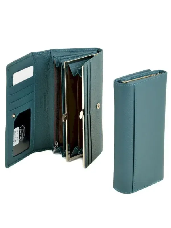 Жіночий гаманець Classic шкіряний Dr.Bond W1-V light-blue