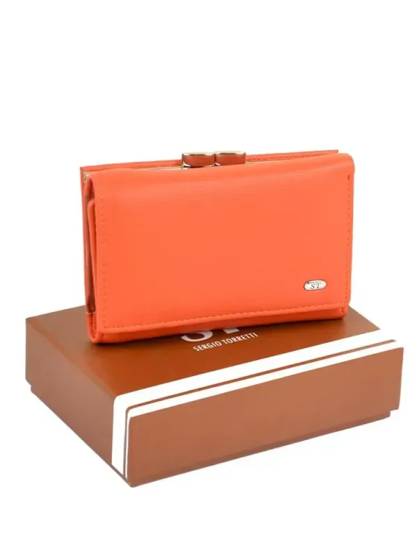 Жіночий гаманець ST штучна-шкіра Sergio Torretti W11 orange
