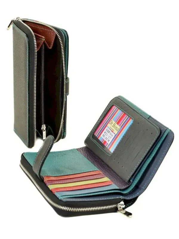 Гаманець Rainbow шкіряний DR. BOND W21-17 black