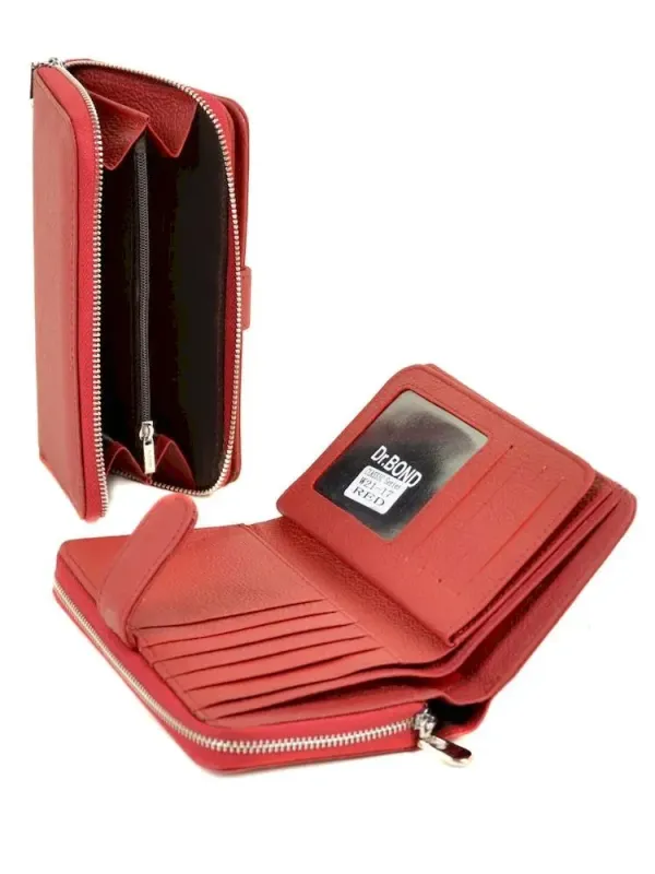 Гаманець Classic шкіряний DR. BOND W21-17 red