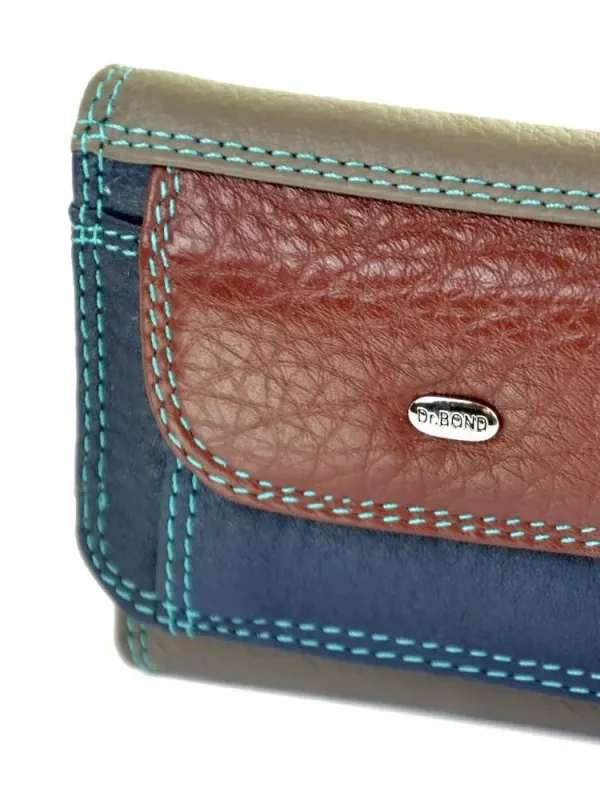 Жіночий гаманець Rainbow шкіряний Dr.Bond WRS-7 date-red